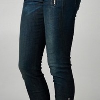 Skinny Zipper Bottom Jeans - Thumbnail 4