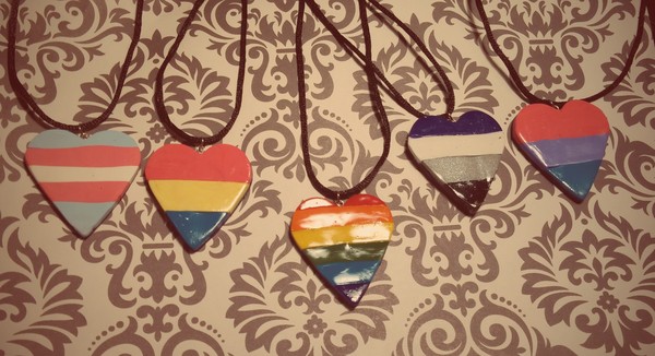 Transgender Pride Heart Pendant