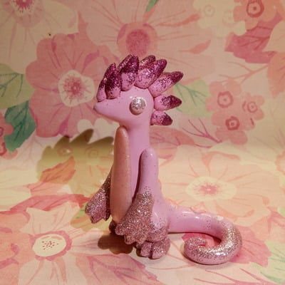Pink glitter dragon