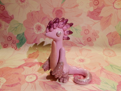 Pink Glitter Dragon