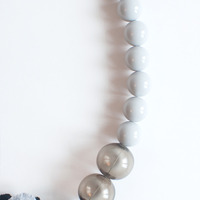 Floral Lace Glass Necklace NL0972 - Thumbnail 3