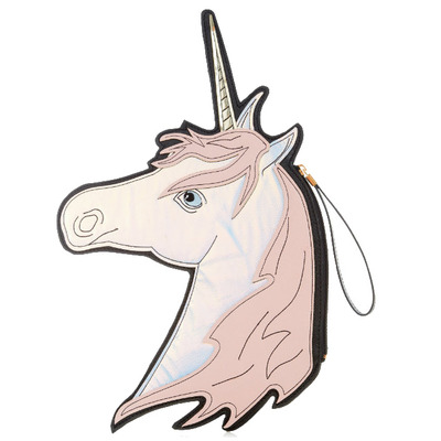 Hologram unicorn clutch