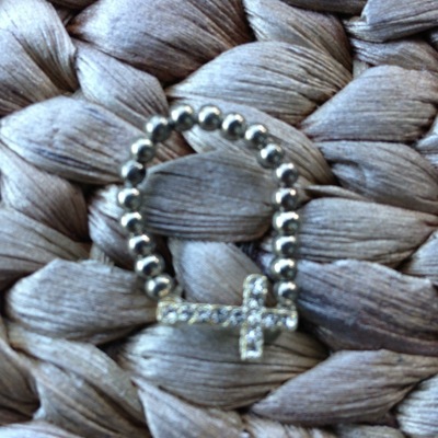 Silver dainty cross