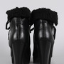 Black Stacked Heel Hiker Boots Size 9M-3