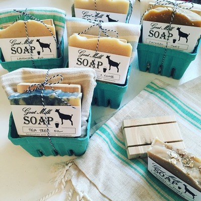 Soap, tray, and towel set