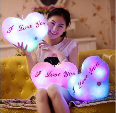Colorful Luminous Music Heart-shaped Pillow Doll