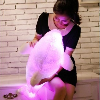 Colorful light music dolphins doll plush toy doll - Thumbnail 4