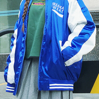 HARAJUKU VINTAGE BOMBER JACKET blue - Thumbnail 2