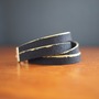 Gilded Black Double-Lace Wrap Bracelet  - Thumbnail 3