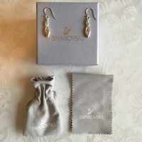 SWAROVSKI Sterling Silver "Infinite Swan" Drop Earrings - Thumbnail 2