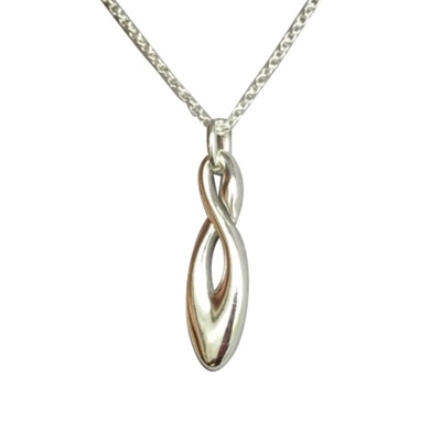 Swarovski sterling silver "infinite swan" pendant necklace