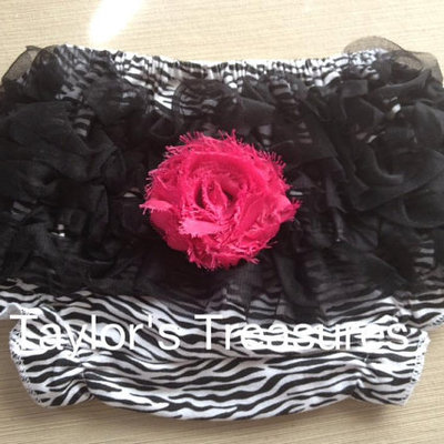 Taylors treasures - baby zebra ruffle panty - great for photo prop -