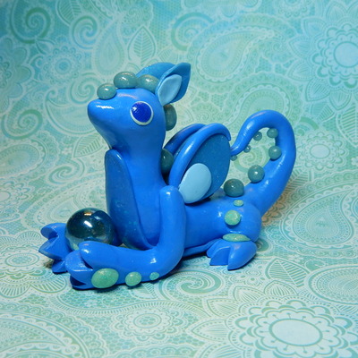 Blue glitter dragon