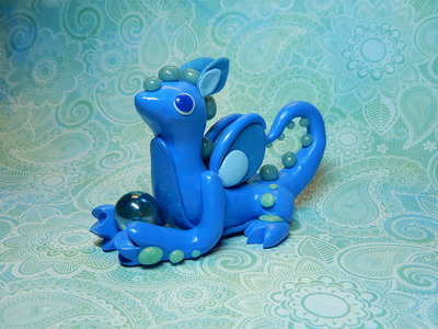 Blue Glitter Dragon