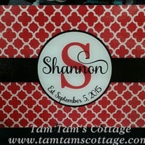 Personalized Large Glass Cutting Board-Quatrefoil Design 