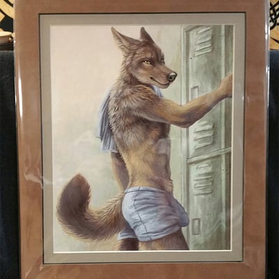 Locker room look 8 x 10 matted print