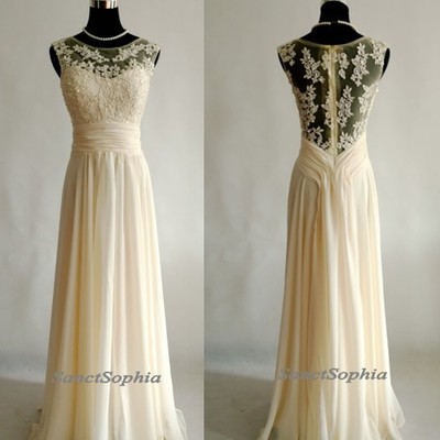 Discount yellow lace prom dresses,a-line lace graduation dresses