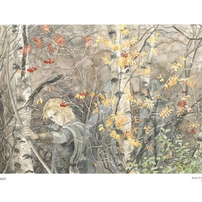 Tolkien poster print: "the fostering of tuor"