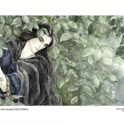 Tolkien poster print: "lúthien prepares her escape from hirilorn"