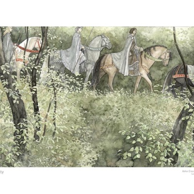 Tolkien poster print: "the hunting-party"