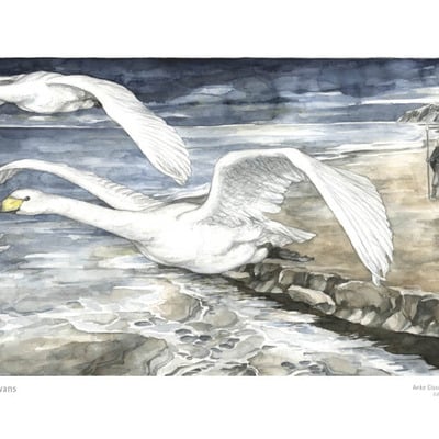 Tolkien poster print: "following the swans" - Thumbnail 4
