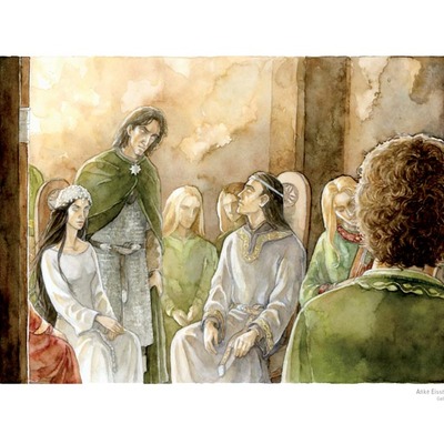 Tolkien poster print: "the hall of fire" - Thumbnail 4