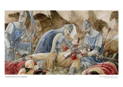 Tolkien Poster Print: "Imrahil tends to his nephew"