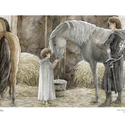 Tolkien poster print: "visiting shadowfax"