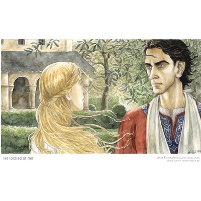 Tolkien poster print: "he looked at her"