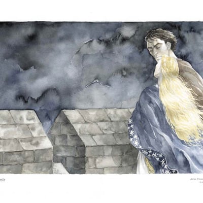 Tolkien poster print: "Éowyn and faramir"