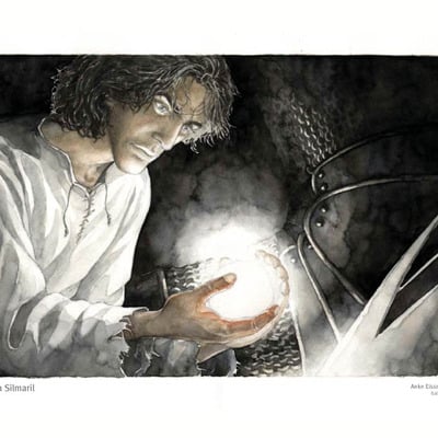 Tolkien poster print: "beren recovers a silmaril"