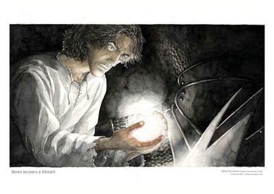 Tolkien Poster Print: "Beren recovers a Silmaril"
