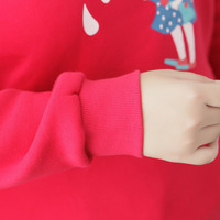 XL-2XL Navy/Red Plus Size Woolen Fleece Jumper SP154441 - Thumbnail 4