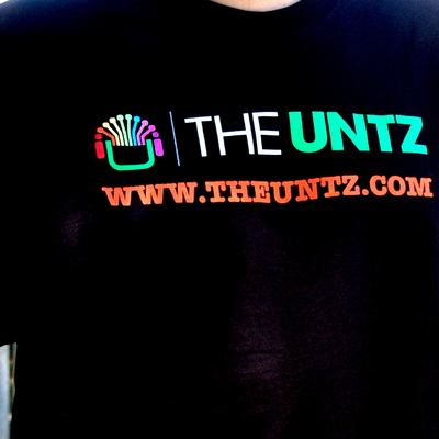 The untz logo black men's t-shirt *on sale*