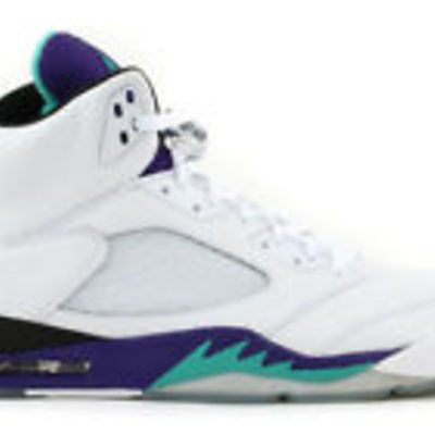 Jordan retro 5 big kids white grapes