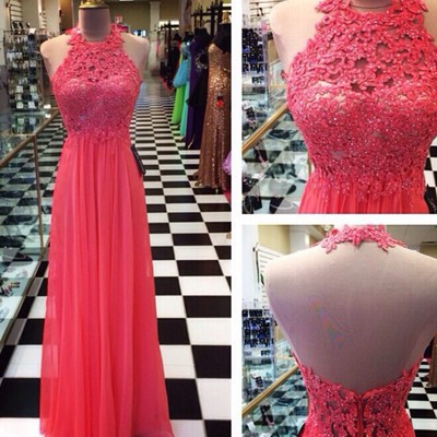 Red prom dress,backless prom dress,sexy neck prom dress,2 pieces prom dress,sexy prom dress,chiffon prom dresses,15051306