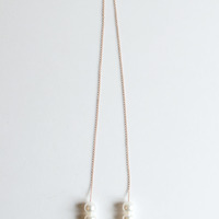 Faux Pearl Glass Necklace NL1019 - Thumbnail 4