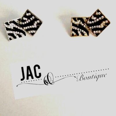 Zebra diamond shape - earrings