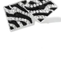 Zebra Diamond Shape - Earrings - Thumbnail 1