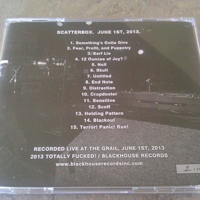 Scatterbox "6.1.2013" ltd. ed. live cd