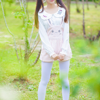 Japanese kawaii rabbit straps shorts/skirt - Thumbnail 2