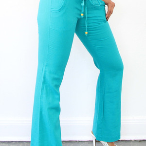 The Beach Linen Pant - Caribbean Blue - Thumbnail 2