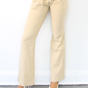The Beach Linen Pant - Seashell Cream