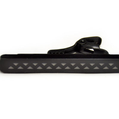 Black tie bar triangles round ends