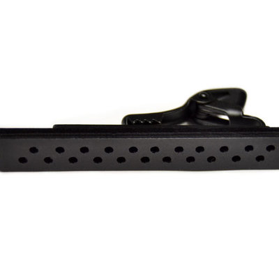 Black tie bar with holes square ends