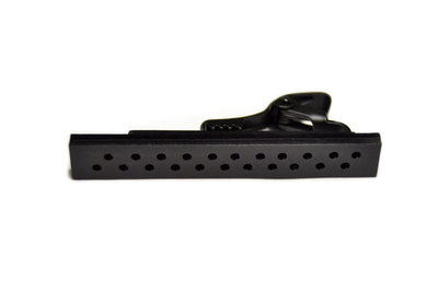 Black Tie Bar with holes square ends