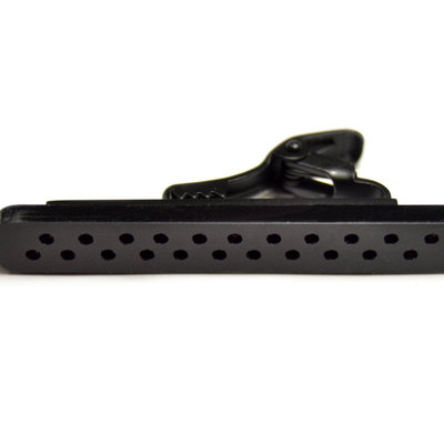 Black tie bar with holes