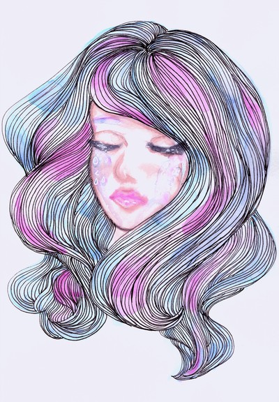 Teary Original Print