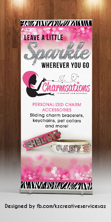 CHARMSATIONS - RETRACTABLE BANNER