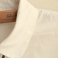 Cute Detachable Chalaza Doll Long Sleeve White Blouse - Thumbnail 1